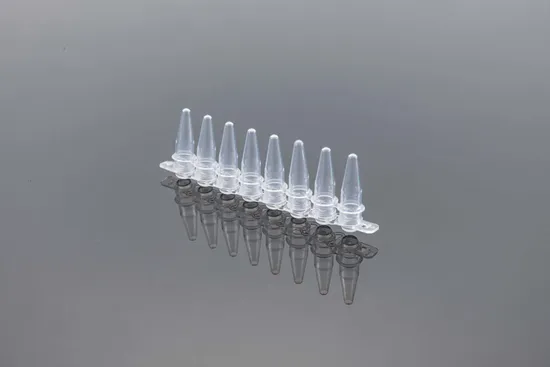 Factory Direct Sale Transparent PCR Eight Collected Tube No DNA/Rna Enzyme Laboratory Chemical Consumables White PCR Tube 