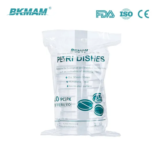 Factory Supply E. O. Sterile Premium Quality Petri Dish 90*15mm 