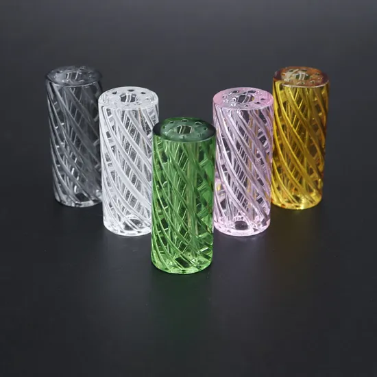 Colorful Pre Rolled Smoke Accessories 35*12.7mm Joint Smoking 8 Holes Glass Filter Tips 